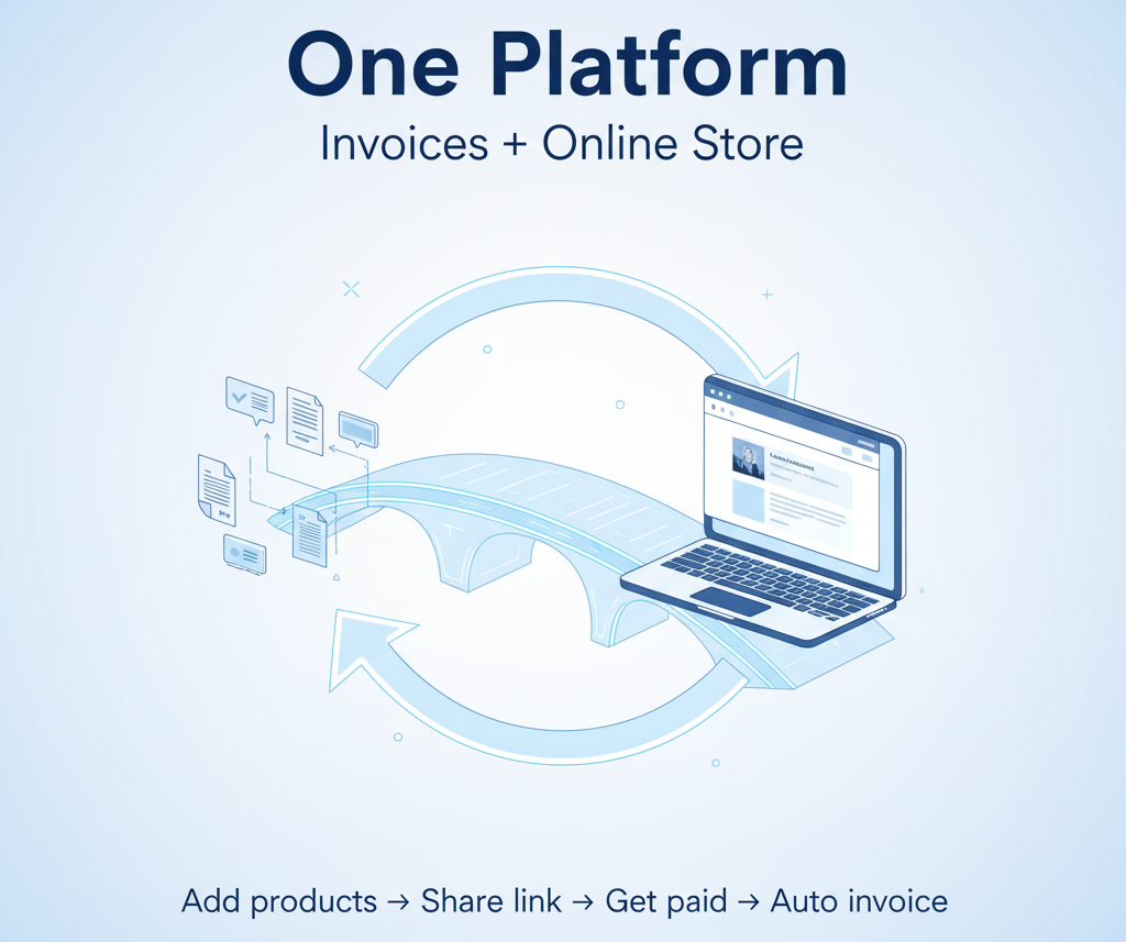 you can create a storefront website without coding and technical knowledge with grow invoice online store front