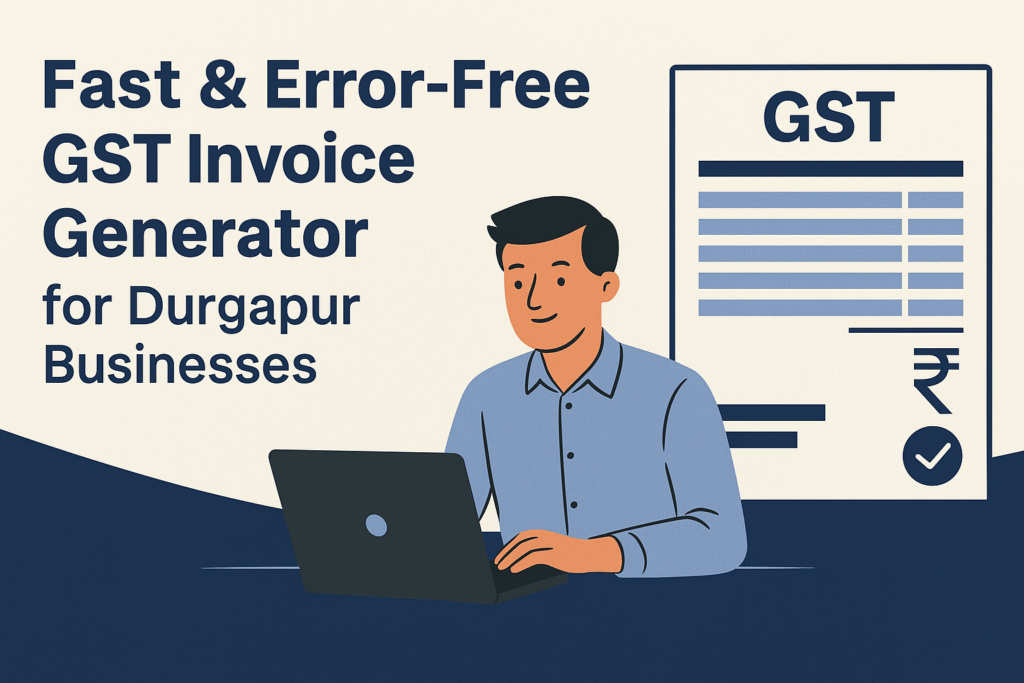 Create fast and accurate GST invoices with a smart invoice generator in Durgapur. Save time, avoid errors, and manage all bills easily.