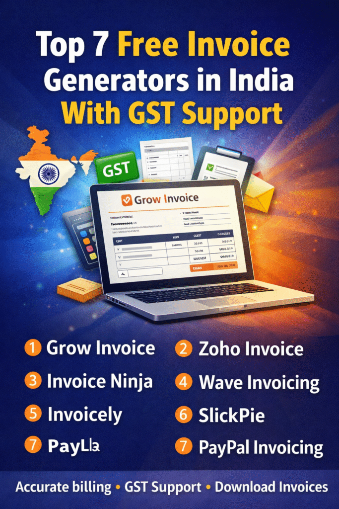 Top 7 Free Invoice Generators in India With GST Support
